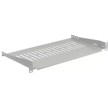 EFB ELEKTRONIK 19 Zoll 1U Festes Regal, 250 mm tief, 10 kg Belastung, Hellgrau RAL 7035
