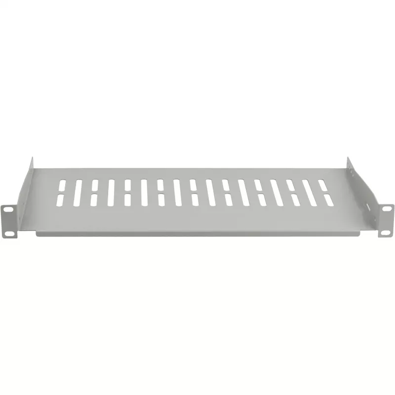 EFB ELEKTRONIK 19 Zoll 1U Festes Regal, 250 mm tief, 10 kg Belastung, Hellgrau RAL 7035