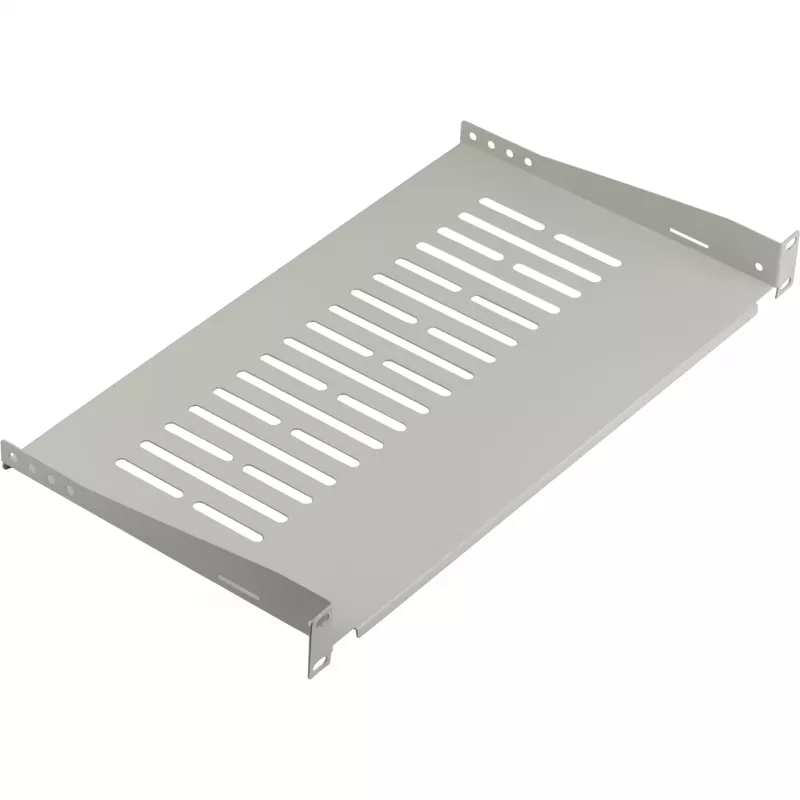 EFB ELEKTRONIK 19 Zoll 1U Festes Regal, 250 mm tief, 10 kg Belastung, Hellgrau RAL 7035