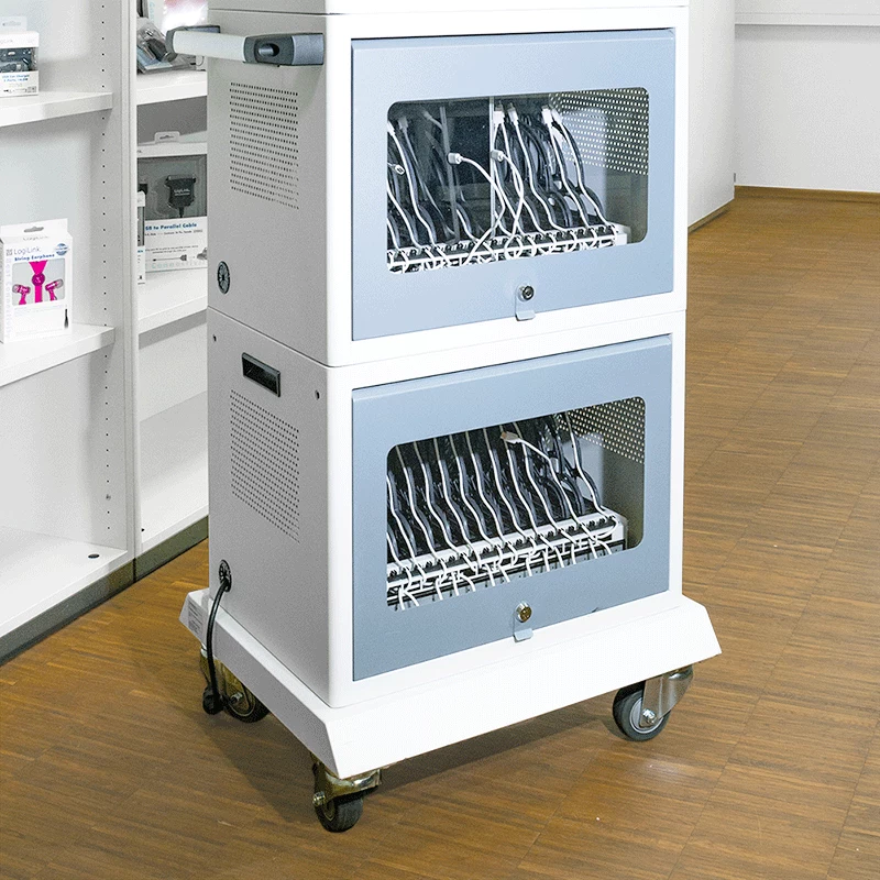 LogiLink SCS0150 Rollwagen-Basis für Multi-Ladestationen und -Schränke, Metall, Grau