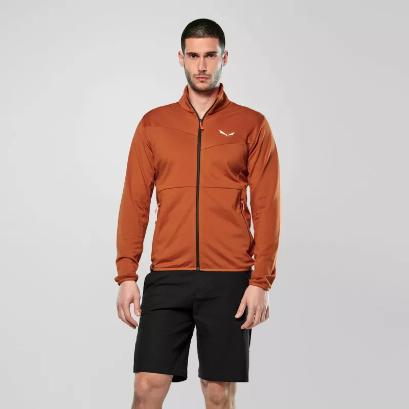 Salewa Puez Cammino Herren-Fleecejacke Walnussbraun EU 48 (M) - Polarlite Alpine Trekking Mid-Layer
