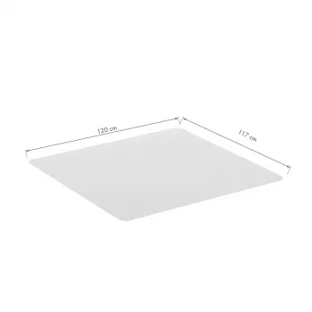 LogiLink EO0086 Bodenschutzmatte, 117 x 120 cm, extra weich, transparent, rutschfest, für harte Böden