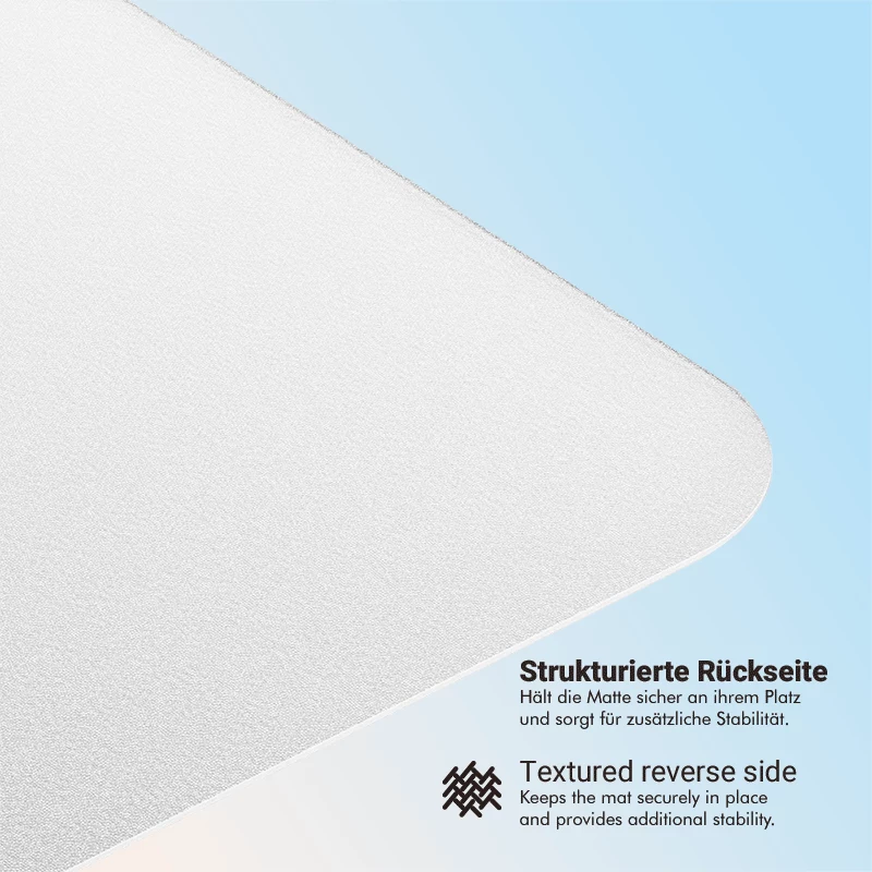 LogiLink EO0086 Bodenschutzmatte, 117 x 120 cm, extra weich, transparent, rutschfest, für harte Böden