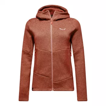 Salewa Puez Rocca PL Kapuzenjacke Damen Etruskisch Rot Größe M