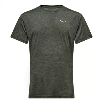 Salewa Puez Melange Dry Kurzarm-T-Shirt - Dark Olive Melange - XL