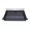 LogiLink SF100B 19 Zoll 1U Einschubregal für Notebooks, Tablets und Smartphones, Schwarz