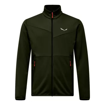 Salewa Puez Cammino PL Kapuzenlose Fleecejacke Herren Dark Olive