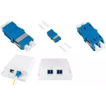 LogiLink FA03LC7 LC-Duplex-Faseradapter, 12er-Pack, ohne Flansch, Blau