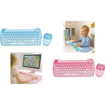 LogiLink Kids Keyboard 2.4G Combo Set, Blau