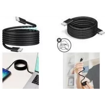 LogiLink CU0231 Magnetisches USB-C Daten- und Ladekabel, 1m, Schwarz, 100W PD, USB 2.0