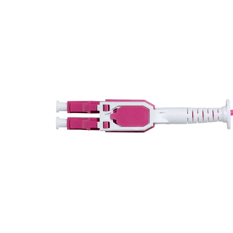 LogiLink Uniboot Push-Pull LC-LC OM4 Multimode Glasfaser-Patchkabel, 1,0 m, LSZH, Heather Violet