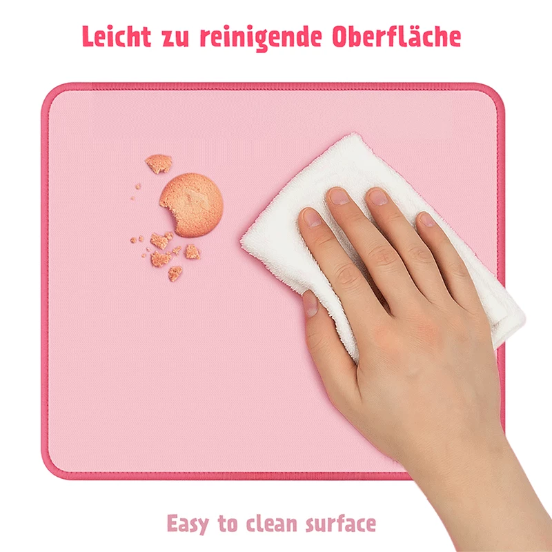 LogiLink Mauspad 220 x 250 mm Pink - Stoffoberfläche, rutschfeste Gummibasis