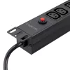 LogiLink 19 Zoll 1U Rack-PDU mit 12x IEC C13 Steckdosen, 10A, mit Überlastschutz