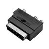 LogiLink SCART auf RCA/S-Video Adapter mit Schalter, Schwarz