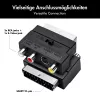 LogiLink SCART auf RCA/S-Video Adapter mit Schalter, Schwarz