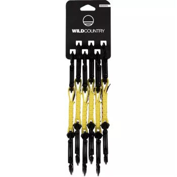 Wild Country HMS Screwgate Locking Karabiner 6er-Pack - Schwarz/Gelb, 25 kN
