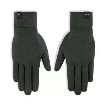 Salewa Cristallo Liner Wollhandschuhe, dunkles Olivgrün, XXL