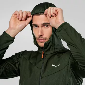 Salewa Puez Altavia PL HD Herren Kapuzen-Fleecejacke - Dunkeloliv, Größe M