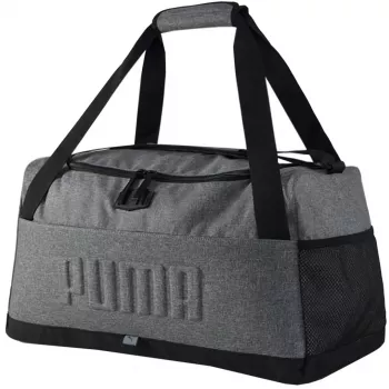 PUMA S Sports S Tasche 35L graue Reisetasche mit belüftetem Schuhfach