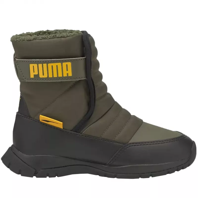 PUMA Nieve WTR AC PS Winterstiefel für Kinder Schwarz Grau Weiß