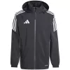 adidas Tiro 24 Rain Herren-Fußballjacke Schwarz Weiß IJ7390 M