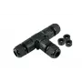 Kabelmeister Werkzeugloser IP68 T-Kabelverbinder / T-Adapter, 3-polig, Schwarz