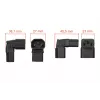 Kabelmeister IEC C14 auf C13 Winkel-Netzadapter, 10A 250V, Schwarz