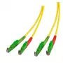 EFB Elektronik O0933.30 E2000/APC auf E2000/APC Singlemode-Duplex Glasfaser-Patchkabel, OS2, 2 m, LSZH, Gelb