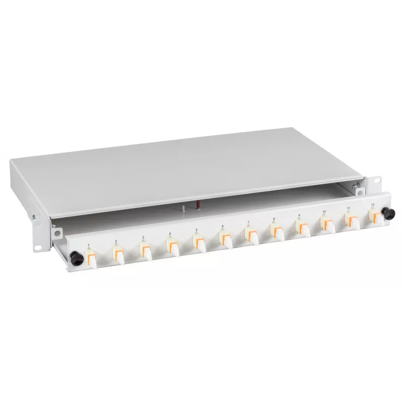 EFB Elektronik BA71533.24 24-Port E2000/APC Single-Mode Rack-Mount Fiber Splice Box, 1U, OS2, mit Pigtails