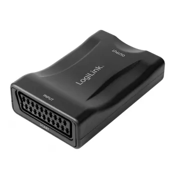 LogiLink CV0160 SCART-zu-HDMI-Konverter-Adapter, 1080p, Schwarz