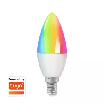 LogiLink WiFi Smart E14 Kerzenlampe, Tuya-kompatibel