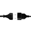 LogiLink Verlängerungskabel CEE 7/16 Eurostecker auf Kupplung 0,2 m Schwarz