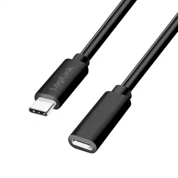 LogiLink CU0212 USB-C-Verlängerungskabel 3m, Schwarz