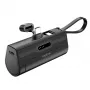 LogiLink Mobile Power Bank, LiPo, 4500 mAh, integrierter USB-C-Stecker, schwarz