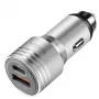 LogiLink USB-Autoladegerät, 2 Ports, 20W Schnellladung, Silber