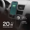 LogiLink USB-Autoladegerät, 2 Ports, 20W Schnellladung, Silber