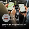 LogiLink USB-Autoladegerät, 2 Ports, 20W Schnellladung, Silber