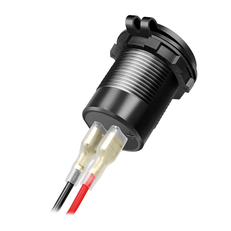 LogiLink PA0330 Einbau-KFZ-USB-Ladegerät, USB-A + USB-C, 60 W, Power Delivery, Schwarz