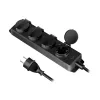 LogiLink Outdoor-Stromverteilerkasten mit 4-fach Steckdosenleiste, IP54, Grün, 2m Kabel