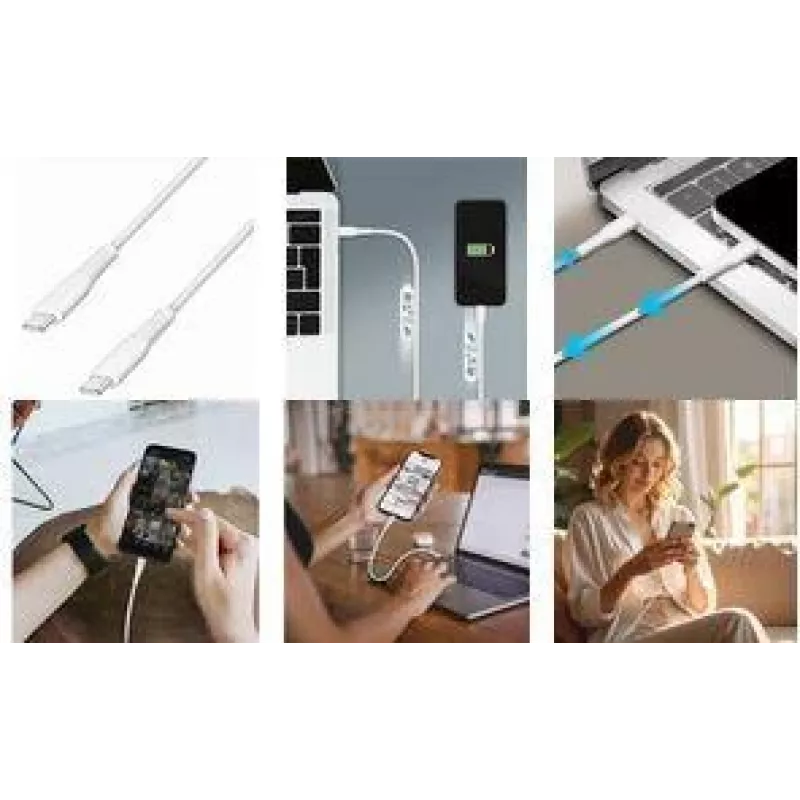 LogiLink CU0265 USB 2.0 Typ-C Kabel, 3 m, Weiß, 480 Mbps, 60W Laden