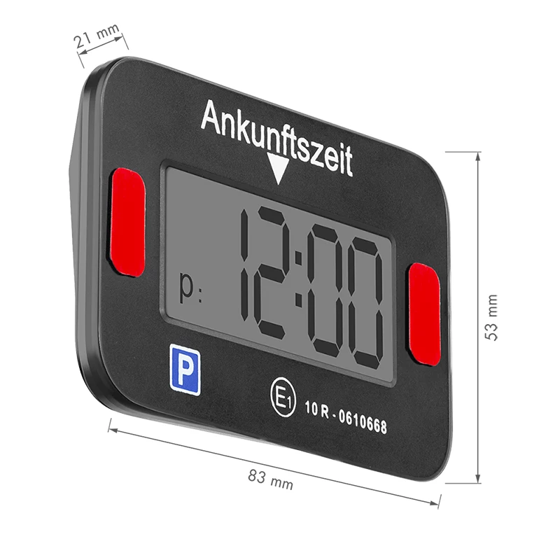 LogiLink Elektronische Parkscheibe, KBA-zertifiziert, Schwarz