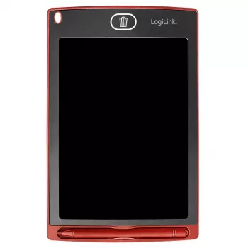 LogiLink LCD-Schreibtafel 8,5 Zoll, rot, mit 2 Magneten