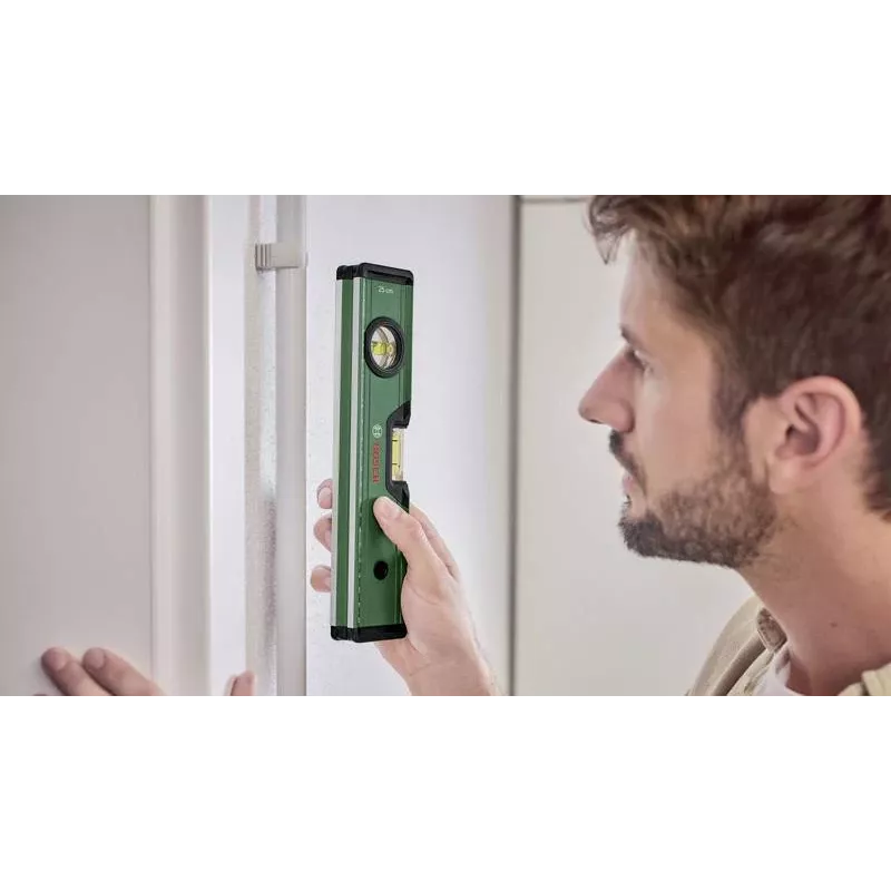 BOSCH DIY Wasserwaage 25 cm Grün mit V-Nut und plangefräster Basis