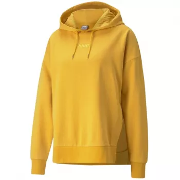 PUMA HER Hoodie TR Damen Relaxed Fit Pullover Hoodie Hellgelb