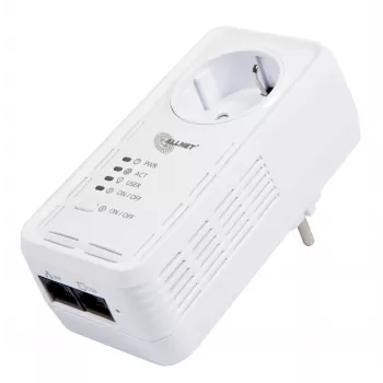 ALLNET ALL3075v4 Smart Plug mit Wi-Fi und Ethernet, Energiemonitoring, Typ F Schuko, 16A, 3680W