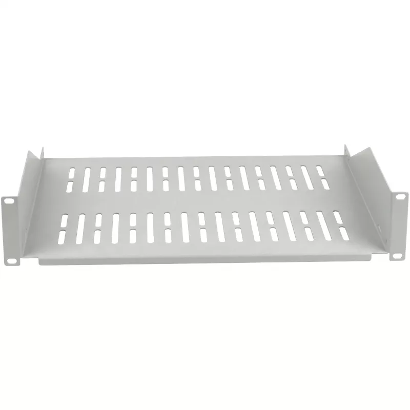 EFB ELEKTRONIK 19 inch 2U Festes Regal, 400 mm Tiefe, 22 kg Belastung, Lichtgrau RAL 7035