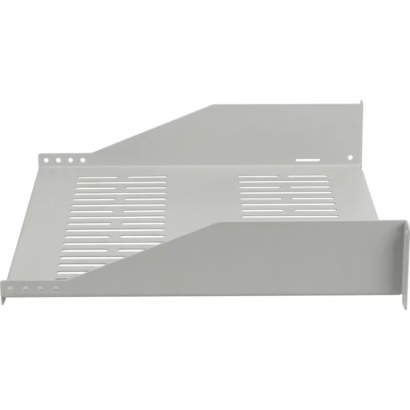 EFB ELEKTRONIK 19 inch 2U Festes Regal, 400 mm Tiefe, 22 kg Belastung, Lichtgrau RAL 7035