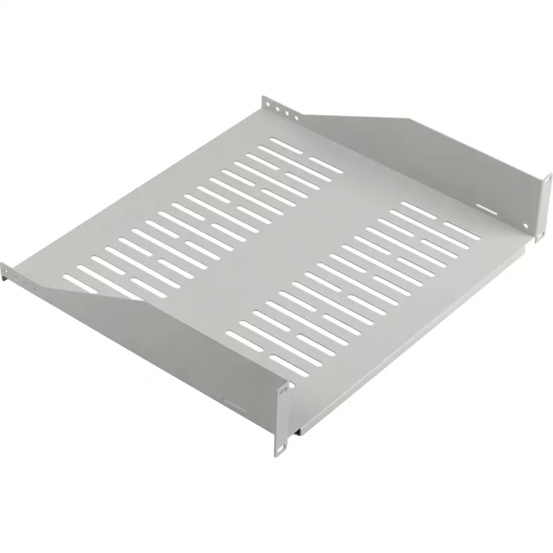 EFB ELEKTRONIK 19 inch 2U Festes Regal, 400 mm Tiefe, 22 kg Belastung, Lichtgrau RAL 7035