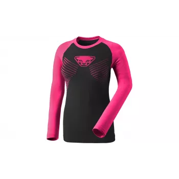 Dynafit Speed Dryarn L/S Tee Damen Langarm Baselayer - Pink Glo, Größe L