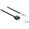 Delock Gabellichtschranke 5 mm Typ U mit 4 offenen Kabelenden NPN L/D schaltbar 2 m